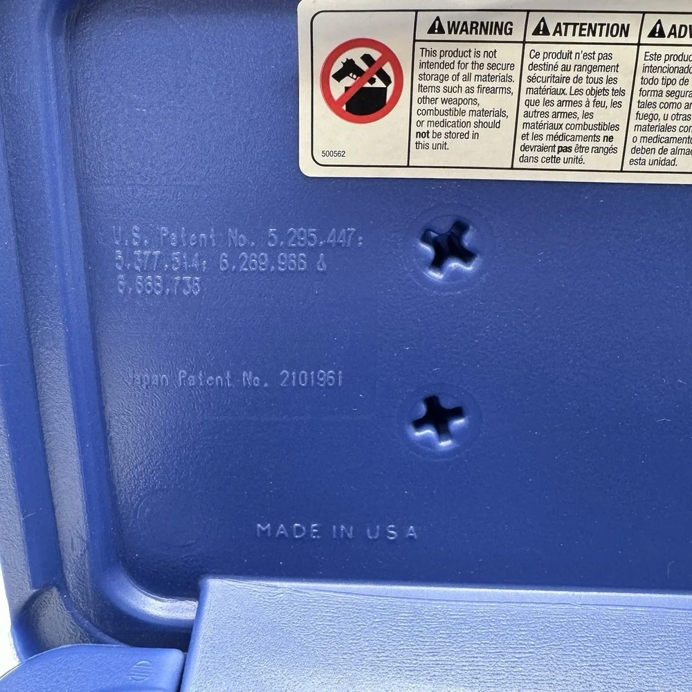 Sentry Safe 1100 Fire Proof With Key Portable Record Protection USA Made Blue